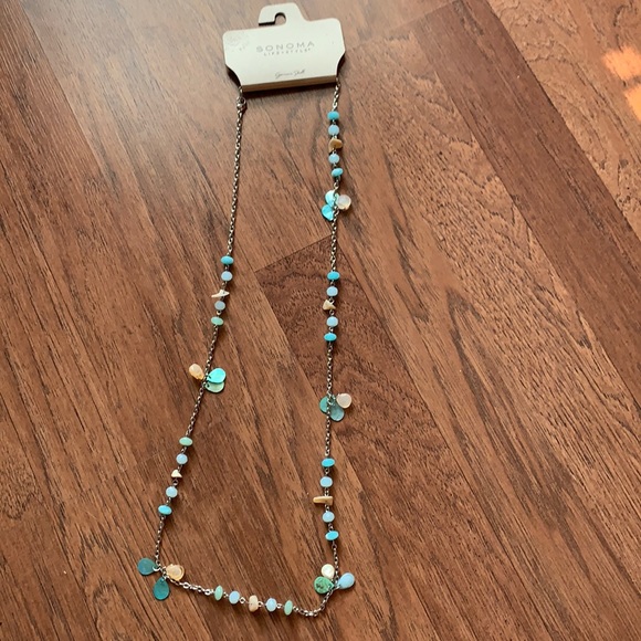 NWT SONOMA Life+Style genuine shell necklace+earrings bundle - Picture 4 of 6